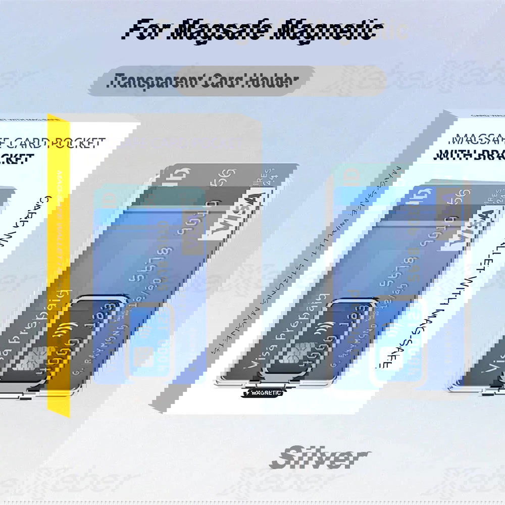 Clear Wallet Magnetic For Magsafe For iPhone 15 Pro Max 14 12 13 Samsung S24Ultra S23 Magnet Card Holder Phone Bag Accessories - Slobuy