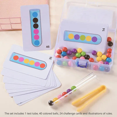 Clip Beads Test Tube Toy Children Logic Concentration Fine Motor Training Game Montessori Teaching Aids Educational Toy for Kids - Slobuy