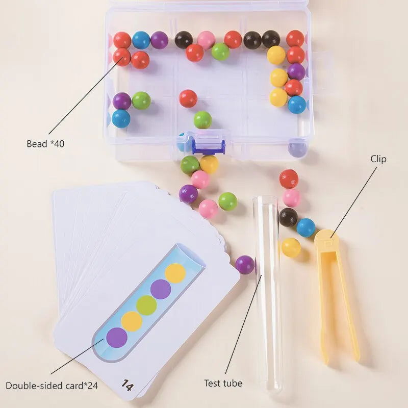 Clip Beads Test Tube Toy Children Logic Concentration Fine Motor Training Game Montessori Teaching Aids Educational Toy for Kids - Slobuy