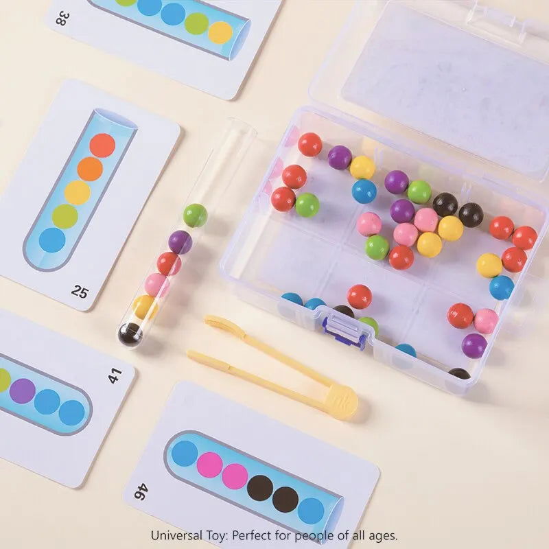 Clip Beads Test Tube Toy Children Logic Concentration Fine Motor Training Game Montessori Teaching Aids Educational Toy for Kids - Slobuy