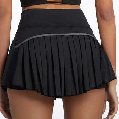 Cloud Hide Safe Tennis Skirts XS-XXL Gym Golf Running Pleated Pantskirt SEXY Women Sports Fitness Shorts Pocket High Waist Skort - Slobuy