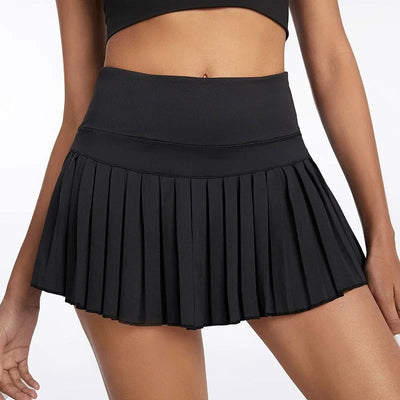 Cloud Hide Safe Tennis Skirts XS-XXL Gym Golf Running Pleated Pantskirt SEXY Women Sports Fitness Shorts Pocket High Waist Skort - Slobuy