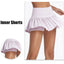 Cloud Hide Safe Tennis Skirts XS-XXL Gym Golf Running Pleated Pantskirt SEXY Women Sports Fitness Shorts Pocket High Waist Skort - Slobuy