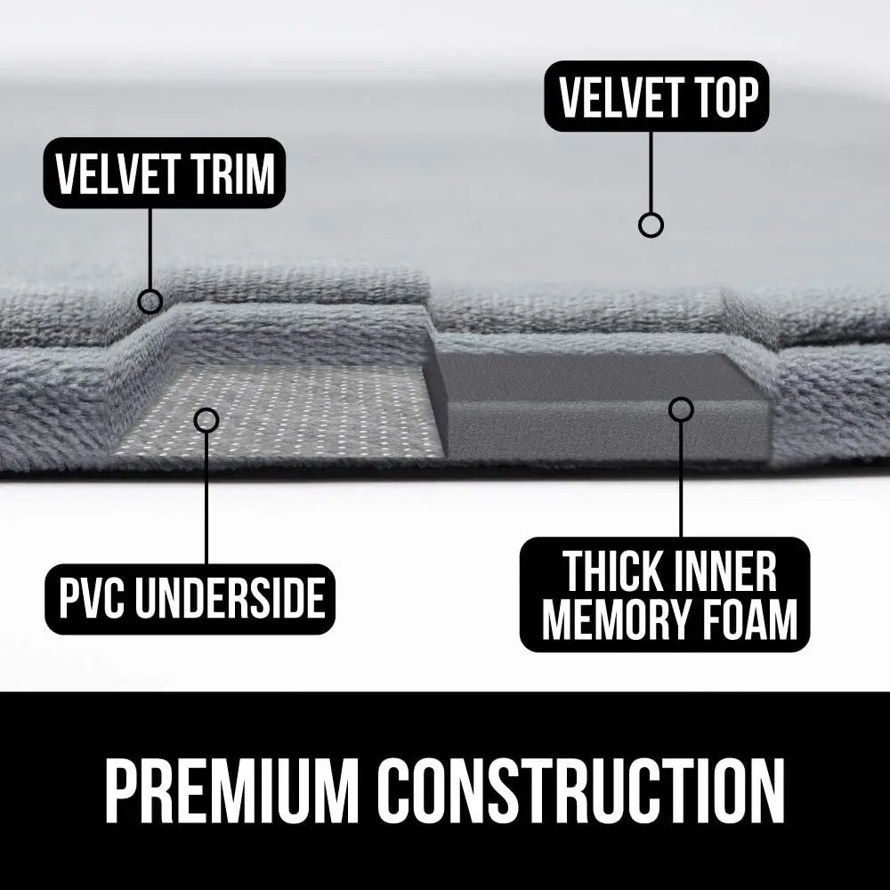 Cobblestone Embossed Bathroom Bath Mat Coral Fleece Non-slip Carpet In Bathtub Floor Rug Shower Room Doormat Memory Foam Pad - Slobuy
