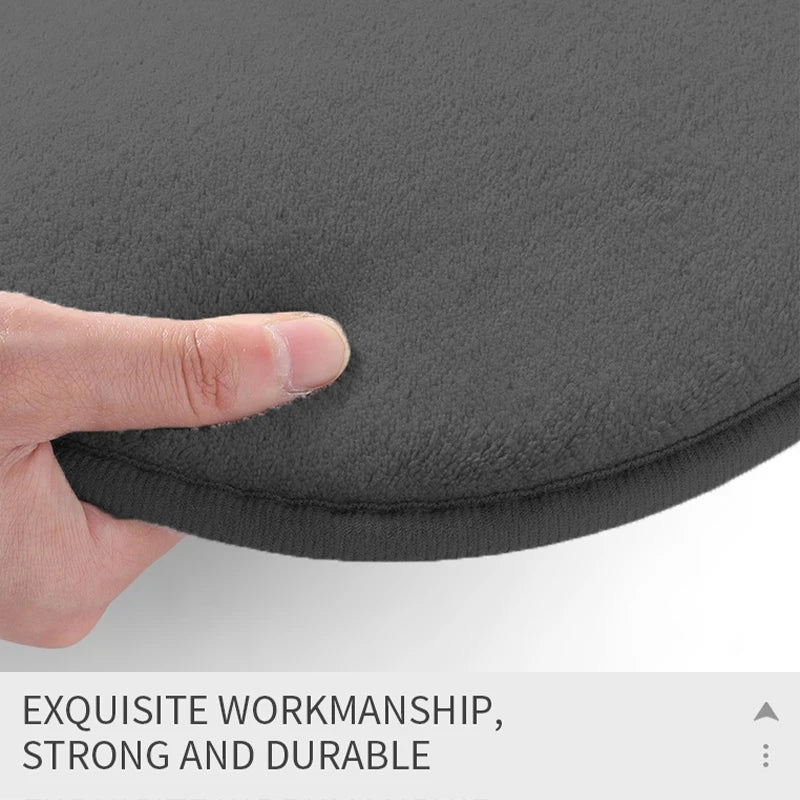 Cobblestone Embossed Bathroom Bath Mat Coral Fleece Non-slip Carpet In Bathtub Floor Rug Shower Room Doormat Memory Foam Pad - Slobuy