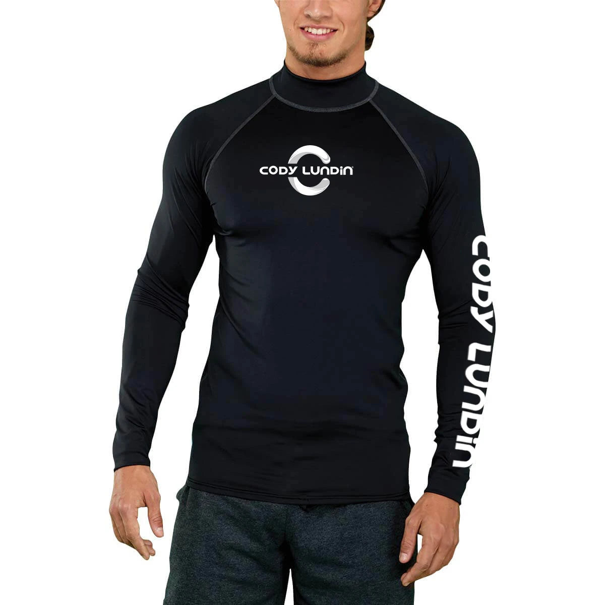 Cody lundin Men's Long Sleeve Shirt UPF 50+ UV Protection Sunscreen Sweatshirt for Hiking Running Workout Swim Surf Rash Gaurd - Slobuy