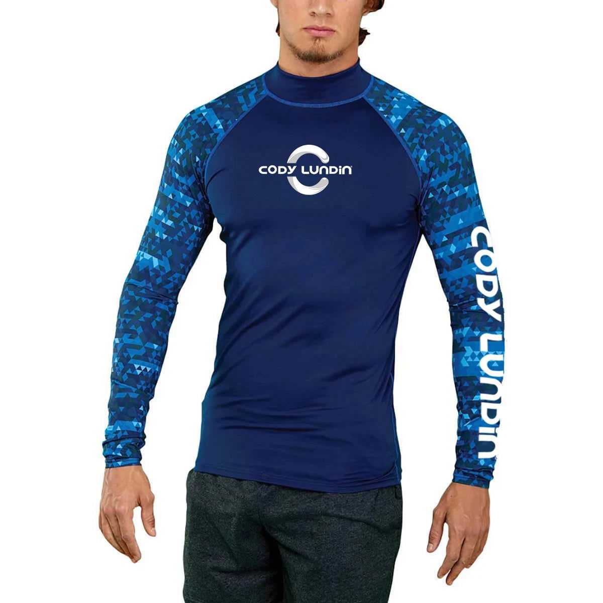 Cody lundin Men's Long Sleeve Shirt UPF 50+ UV Protection Sunscreen Sweatshirt for Hiking Running Workout Swim Surf Rash Gaurd - Slobuy