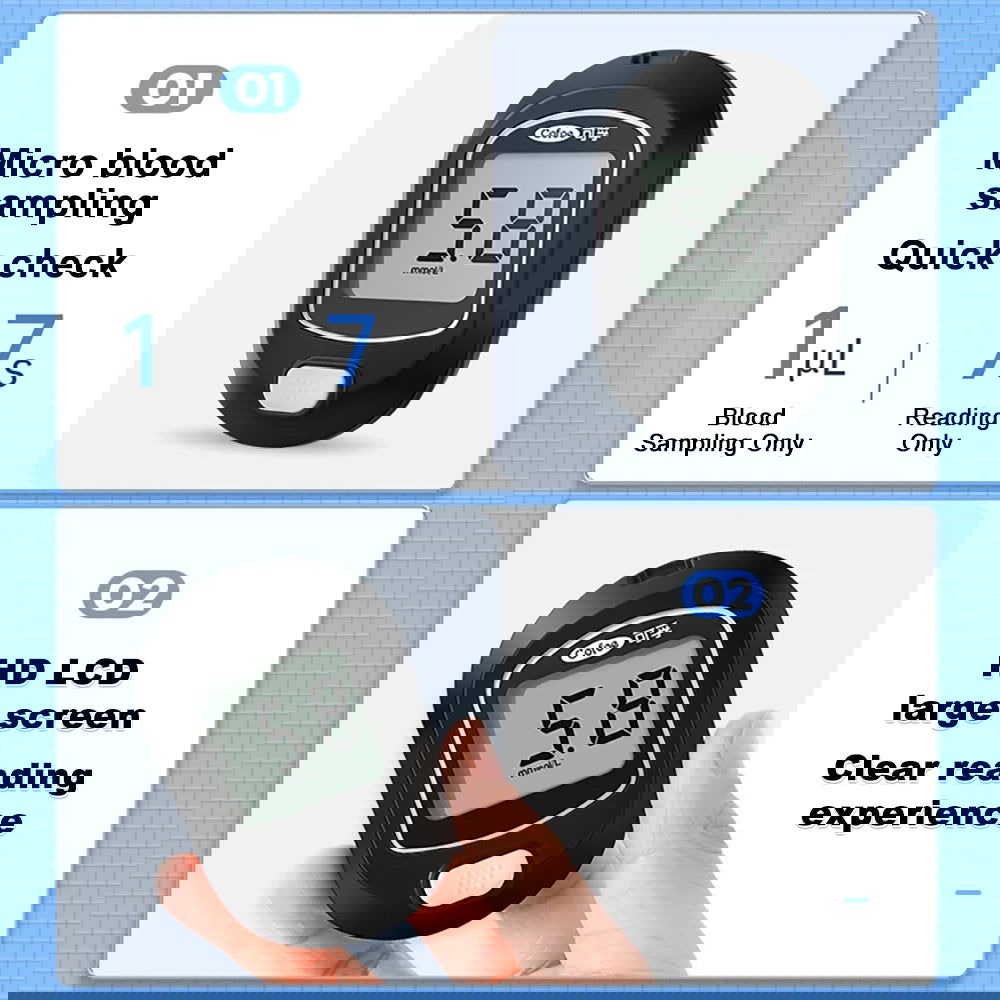 Cofoe Yice Blood glucose Meter Test strips lancets Glucometer Blood sugar monitor For diabetes tester health Device Glucometer - Slobuy