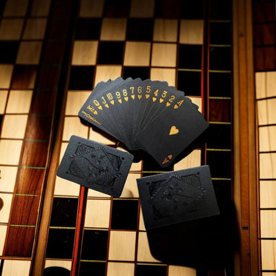 Color Black Gold Playing Card Game Card Group Waterproof Poker Suit Magic Dmagic Package Board Game Gift Collection - Slobuy
