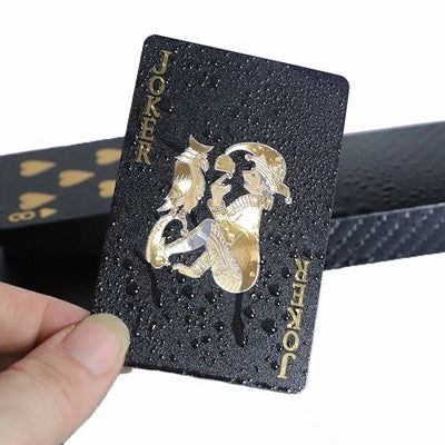 Color Black Gold Playing Card Game Card Group Waterproof Poker Suit Magic Dmagic Package Board Game Gift Collection - Slobuy