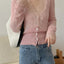 Colorfaith New 2022 Korean Fashion Chic Vintage Sweater Lace Women Autumn Winter Knitted V-Neck Cardigans Elegant Tops SWC3563JX - Slobuy