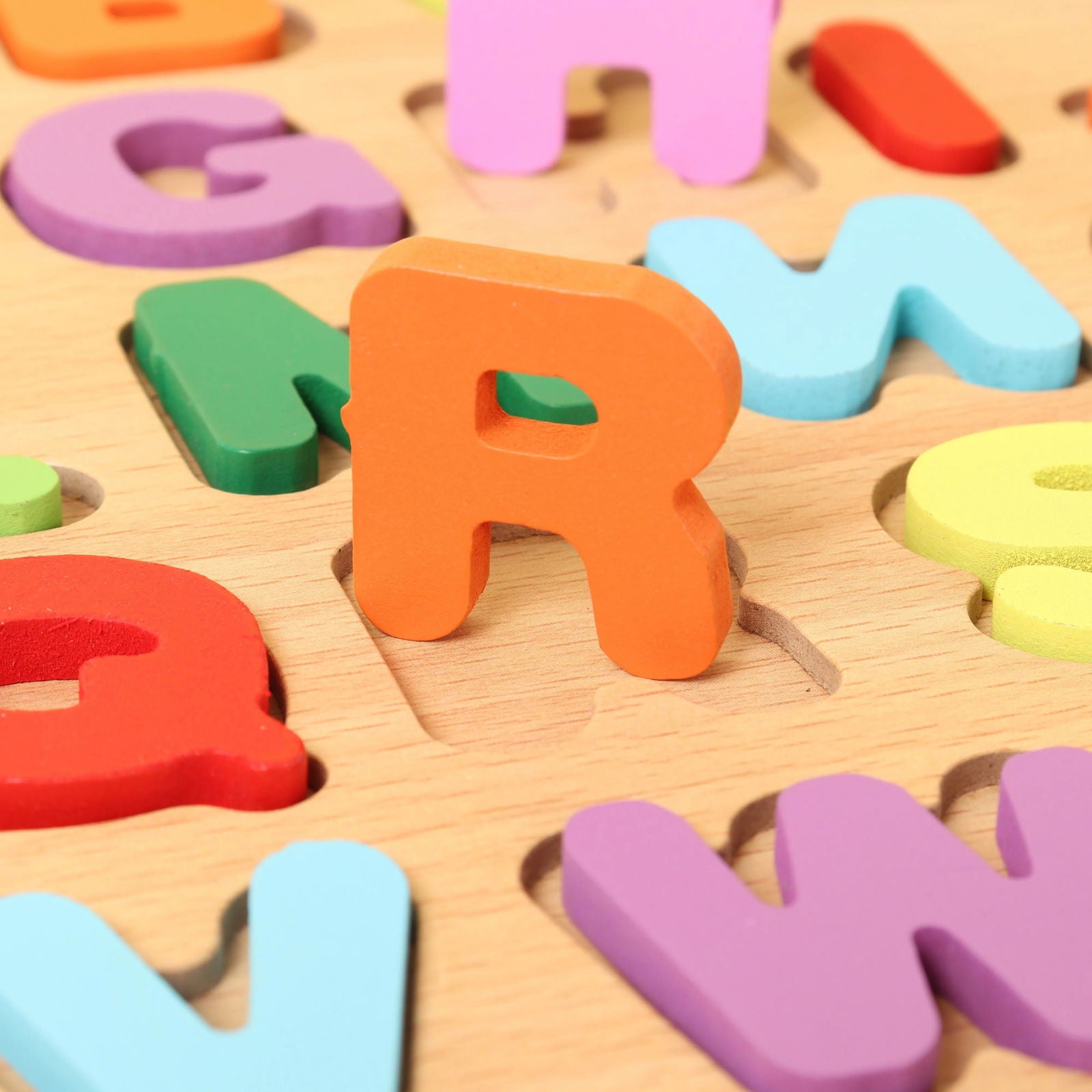 Colorful Alphabet Number Wooden Puzzles Kids Intelligent Matching Game Preschool Children Early Educational Toys - Slobuy