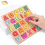 Colorful Alphabet Number Wooden Puzzles Kids Intelligent Matching Game Preschool Children Early Educational Toys - Slobuy
