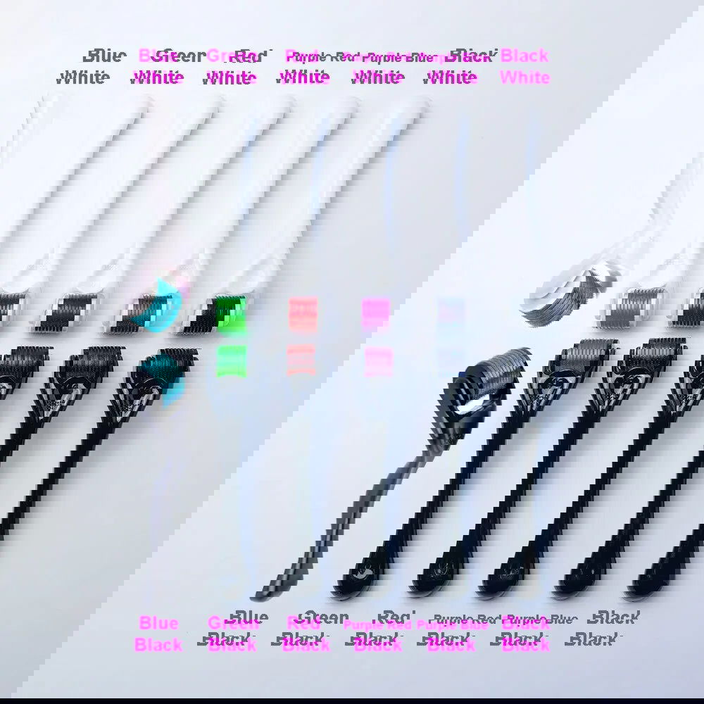 Colorful Transparent Healthy Care 540 Derma Roller Beauty Needles Instrument for Face 0.2mm 0.25mm 0.3mm Titanium Skin Care Tool - Slobuy