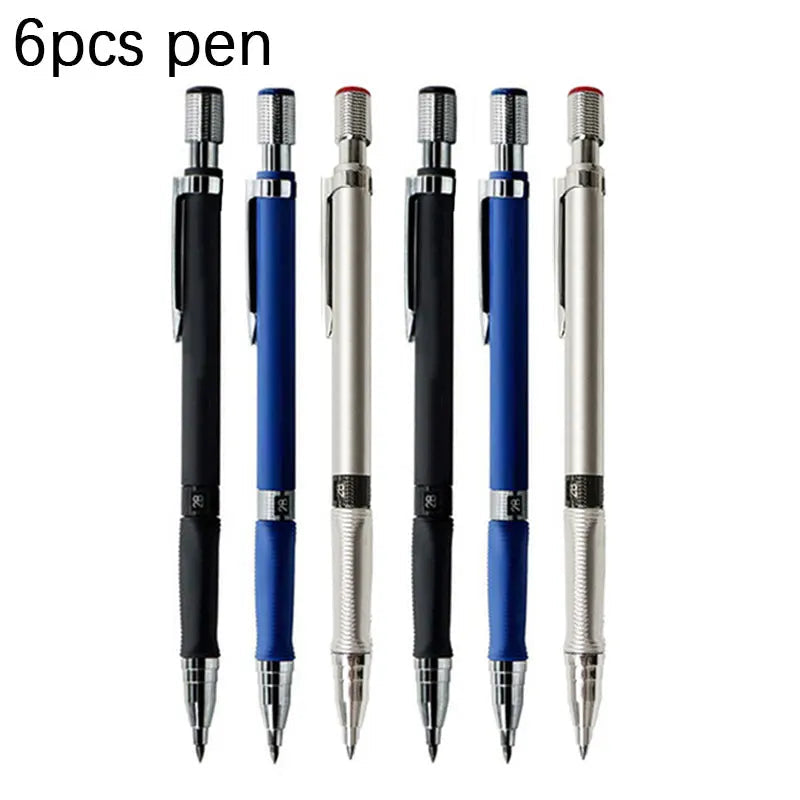 Mechanical Pencil Set 2.0mm with 2B Black/Colors Lead Refill for Writing Sketching Art Drawing Painting School Automatic Pencils - Slobuy