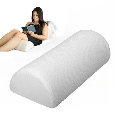 Comfort Bolster Pillow for Legs Back and Head Memory Foam Cotton Cover Lumbar Support Pillow for Semi Roll Pillow - Slobuy