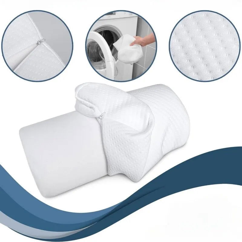 Comfort Bolster Pillow for Legs Back and Head Memory Foam Cotton Cover Lumbar Support Pillow for Semi Roll Pillow - Slobuy