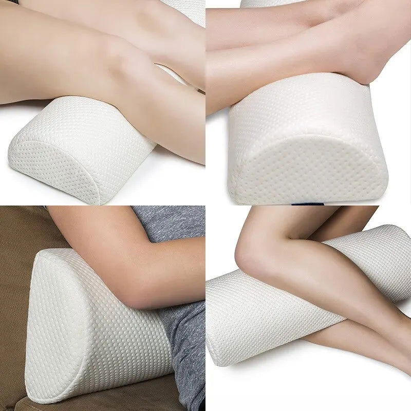 Comfort Bolster Pillow for Legs Back and Head Memory Foam Cotton Cover Lumbar Support Pillow for Semi Roll Pillow - Slobuy