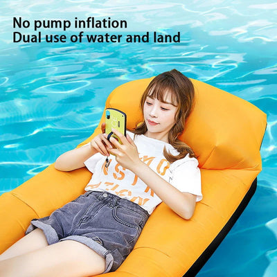 Comfortable Inflatable Lazy Sofa Outdoor Camping 2 Seat Air Chairs Airbed For Beach Camping Supplies Free Shipping - Slobuy