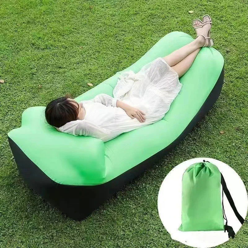 Comfortable Inflatable Lazy Sofa Outdoor Camping 2 Seat Air Chairs Airbed For Beach Camping Supplies Free Shipping - Slobuy