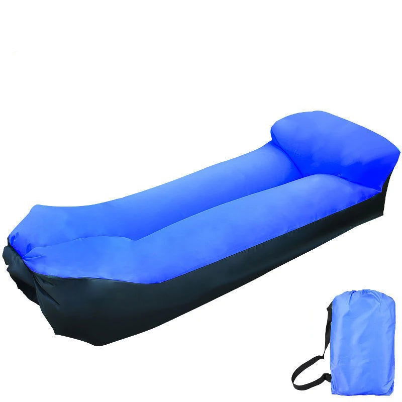 Comfortable Inflatable Lazy Sofa Outdoor Camping 2 Seat Air Chairs Airbed For Beach Camping Supplies Free Shipping - Slobuy