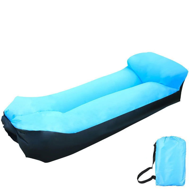 Comfortable Inflatable Lazy Sofa Outdoor Camping 2 Seat Air Chairs Airbed For Beach Camping Supplies Free Shipping - Slobuy