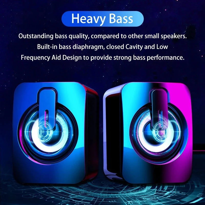 Computer Speaker For PC Laptop Desktop Caixa De Som Bluetooth Portable Sound Box Music Wireless Wire USB Mini Column Acoustics - Slobuy
