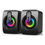 Computer Speakers PC Sound Box HIFI Stereo Microphone USB Wired Caixa De Som with LED Light For Desktop Computer - Slobuy