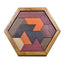 Confucius Lu Ban Lock Hexagonal Wooden Tangram Puzzle Board Puzzle Toys Children Adult IQ Relaxation Stress Relief Game Puzzle - Slobuy