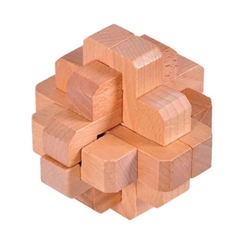 Confucius Lu Ban Lock Hexagonal Wooden Tangram Puzzle Board Puzzle Toys Children Adult IQ Relaxation Stress Relief Game Puzzle - Slobuy