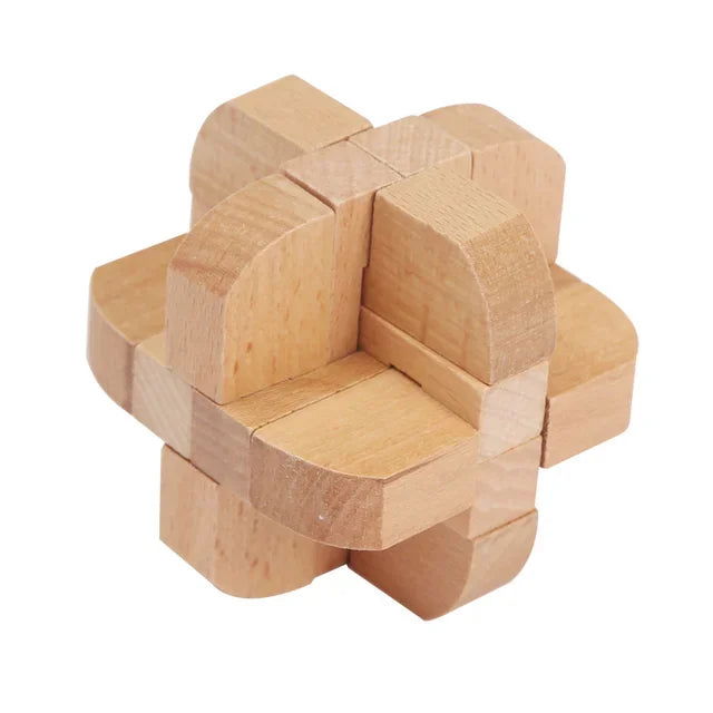 Confucius Lu Ban Lock Hexagonal Wooden Tangram Puzzle Board Puzzle Toys Children Adult IQ Relaxation Stress Relief Game Puzzle - Slobuy