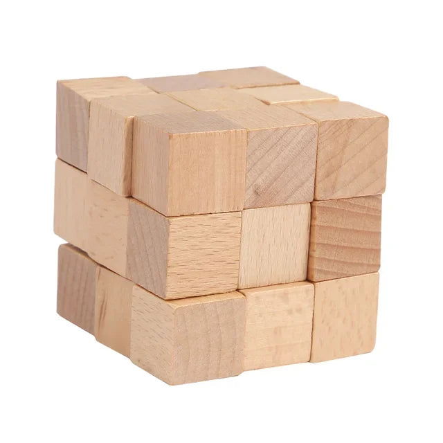 Confucius Lu Ban Lock Hexagonal Wooden Tangram Puzzle Board Puzzle Toys Children Adult IQ Relaxation Stress Relief Game Puzzle - Slobuy