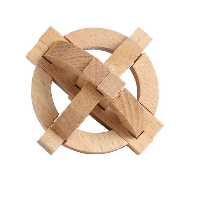 Confucius Lu Ban Lock Hexagonal Wooden Tangram Puzzle Board Puzzle Toys Children Adult IQ Relaxation Stress Relief Game Puzzle - Slobuy