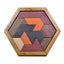 Confucius Lu Ban Lock Hexagonal Wooden Tangram Puzzle Board Puzzle Toys Children Adult IQ Relaxation Stress Relief Game Puzzle - Slobuy
