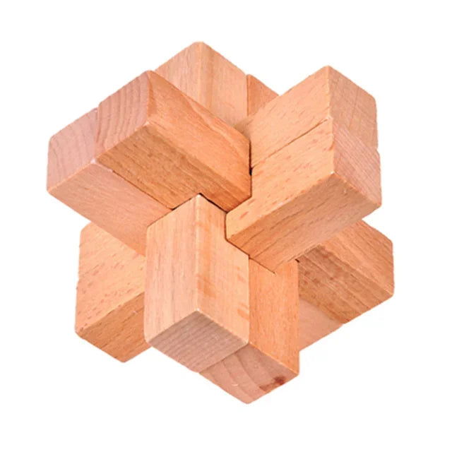 Confucius Lu Ban Lock Hexagonal Wooden Tangram Puzzle Board Puzzle Toys Children Adult IQ Relaxation Stress Relief Game Puzzle - Slobuy