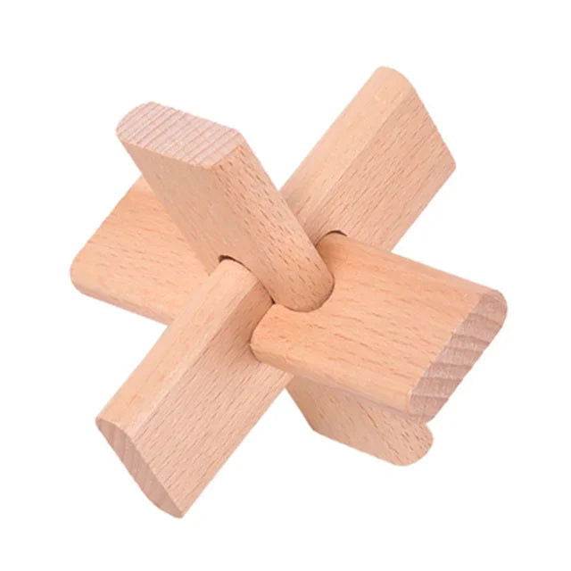 Confucius Lu Ban Lock Hexagonal Wooden Tangram Puzzle Board Puzzle Toys Children Adult IQ Relaxation Stress Relief Game Puzzle - Slobuy