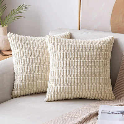 Corduroy Cushion Cover White Green Solid Color Pillowcase 45x45 Corduroy Covers Modern Pillow Home Decor for Sofa Living Room - Slobuy