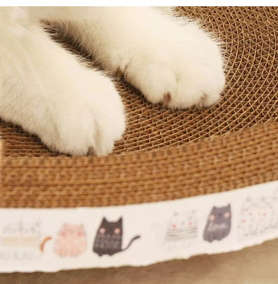 Corrugated Cat Scratcher Cat Scrapers Round Oval Grinding Claw Toys for Cats Wear-Resistant Cat Bed Nest Cat Accessories - Slobuy