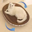 Corrugated Cat Scratcher Cat Scrapers Round Oval Grinding Claw Toys for Cats Wear-Resistant Cat Bed Nest Cat Accessories - Slobuy