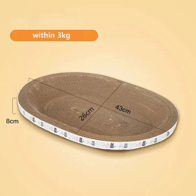 Corrugated Cat Scratcher Cat Scrapers Round Oval Grinding Claw Toys for Cats Wear-Resistant Cat Bed Nest Cat Accessories - Slobuy