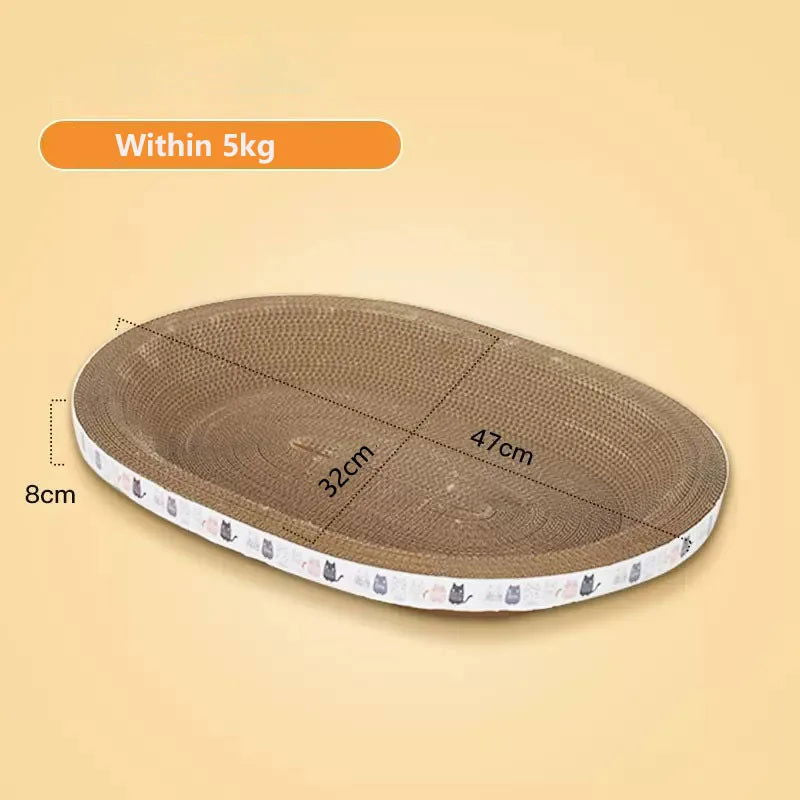 Corrugated Cat Scratcher Cat Scrapers Round Oval Grinding Claw Toys for Cats Wear-Resistant Cat Bed Nest Cat Accessories - Slobuy