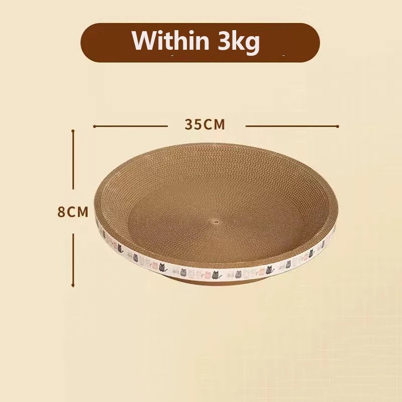 Corrugated Cat Scratcher Cat Scrapers Round Oval Grinding Claw Toys for Cats Wear-Resistant Cat Bed Nest Cat Accessories - Slobuy