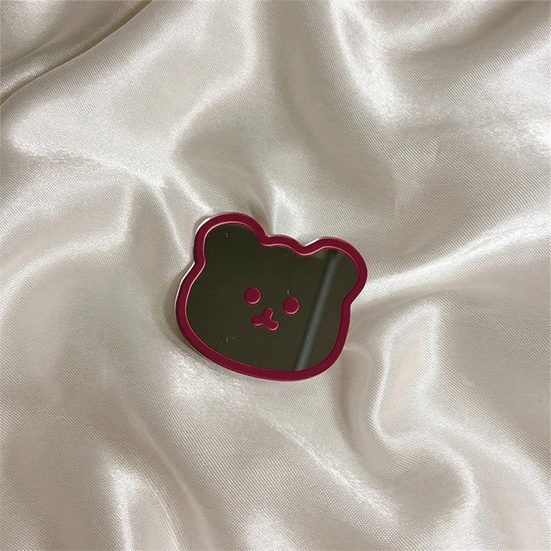 Cosmetic Love Heart Make Up Mirror Bracket Phone Grip Tok Griptok Korea Holder Ring For iPhone 15 Accessories Phone Stand Holder - Slobuy
