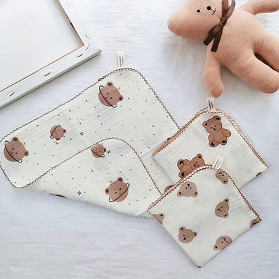 Cotton Baby Face Towel Newborn Baby Items 4 Layer Muslin Baby Bibs Handkerchief Soft Saliva Towel Triangle Feeding Burp Cloths - Slobuy