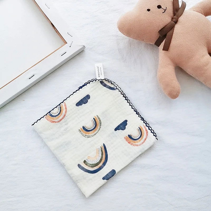Cotton Baby Face Towel Newborn Baby Items 4 Layer Muslin Baby Bibs Handkerchief Soft Saliva Towel Triangle Feeding Burp Cloths - Slobuy