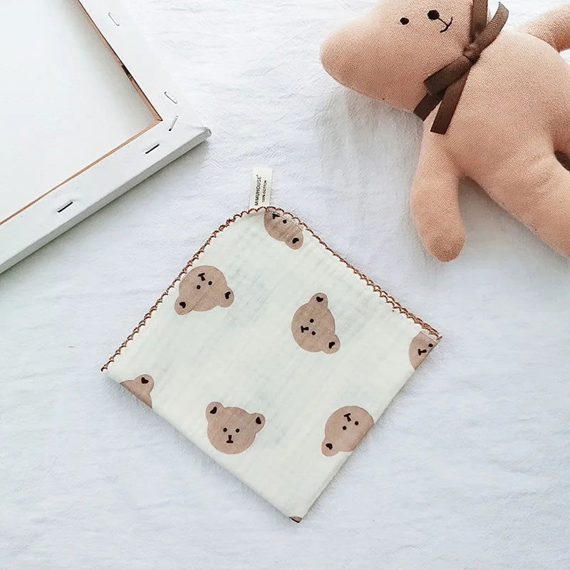 Cotton Baby Face Towel Newborn Baby Items 4 Layer Muslin Baby Bibs Handkerchief Soft Saliva Towel Triangle Feeding Burp Cloths - Slobuy