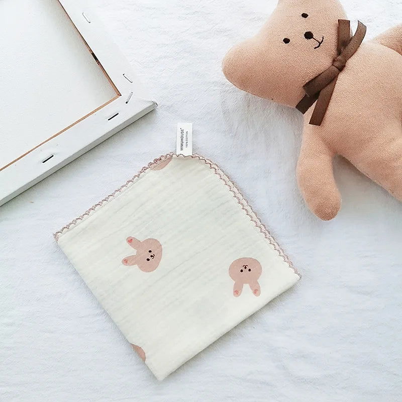 Cotton Baby Face Towel Newborn Baby Items 4 Layer Muslin Baby Bibs Handkerchief Soft Saliva Towel Triangle Feeding Burp Cloths - Slobuy