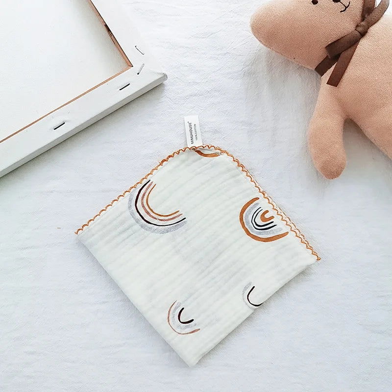 Cotton Baby Face Towel Newborn Baby Items 4 Layer Muslin Baby Bibs Handkerchief Soft Saliva Towel Triangle Feeding Burp Cloths - Slobuy
