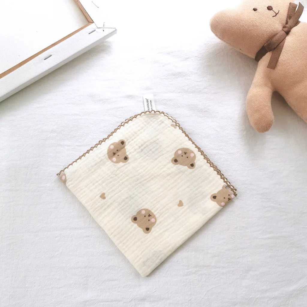 Cotton Baby Face Towel Newborn Baby Items 4 Layer Muslin Baby Bibs Handkerchief Soft Saliva Towel Triangle Feeding Burp Cloths - Slobuy