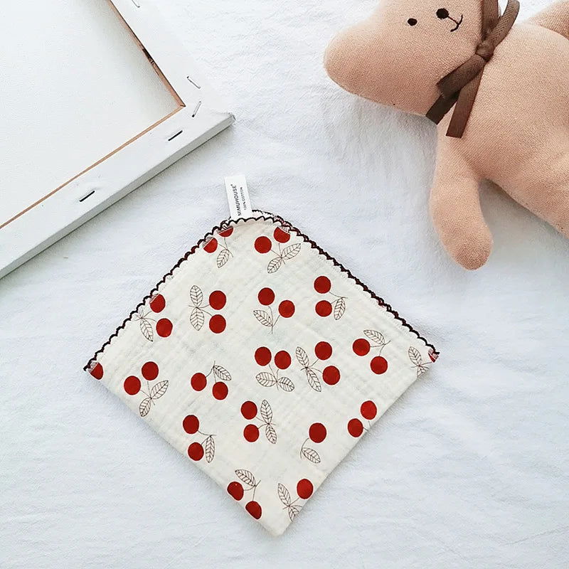 Cotton Baby Face Towel Newborn Baby Items 4 Layer Muslin Baby Bibs Handkerchief Soft Saliva Towel Triangle Feeding Burp Cloths - Slobuy